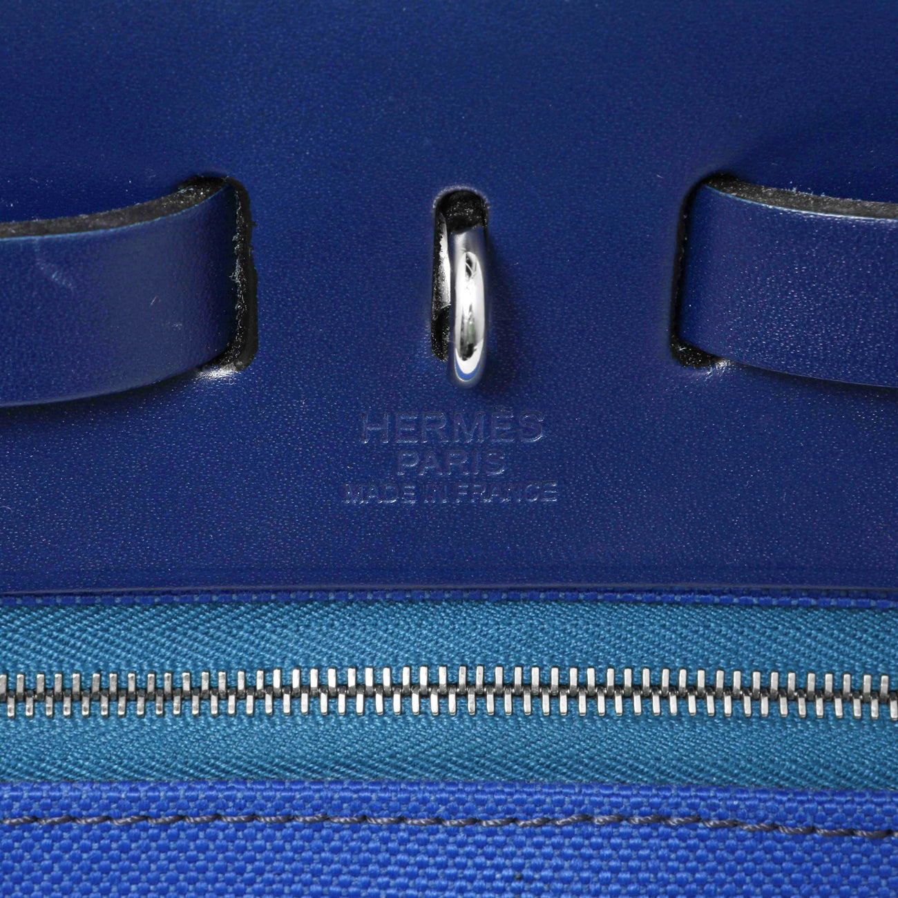 Exclusive Hermes Bleu Bill Toile Herbag Zip Retourne 31 — Alternate View 7