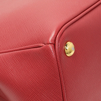 Exclusive Prada Red Saffiano Lux Parabole Tote — Top View