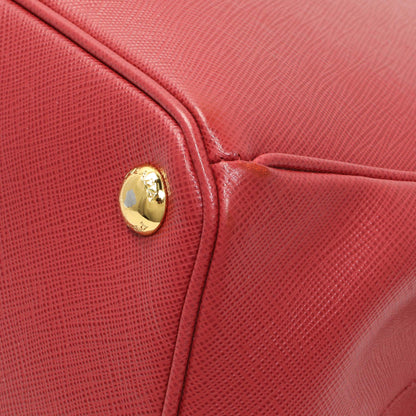 Exclusive Prada Red Saffiano Lux Parabole Tote — Detail View