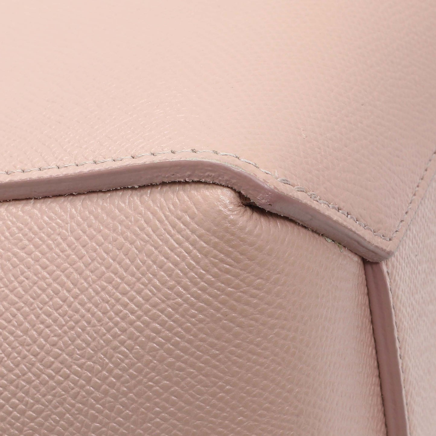 Exclusive Celine Pink Grained Calfskin Micro Belt Bag — Lifestyle View