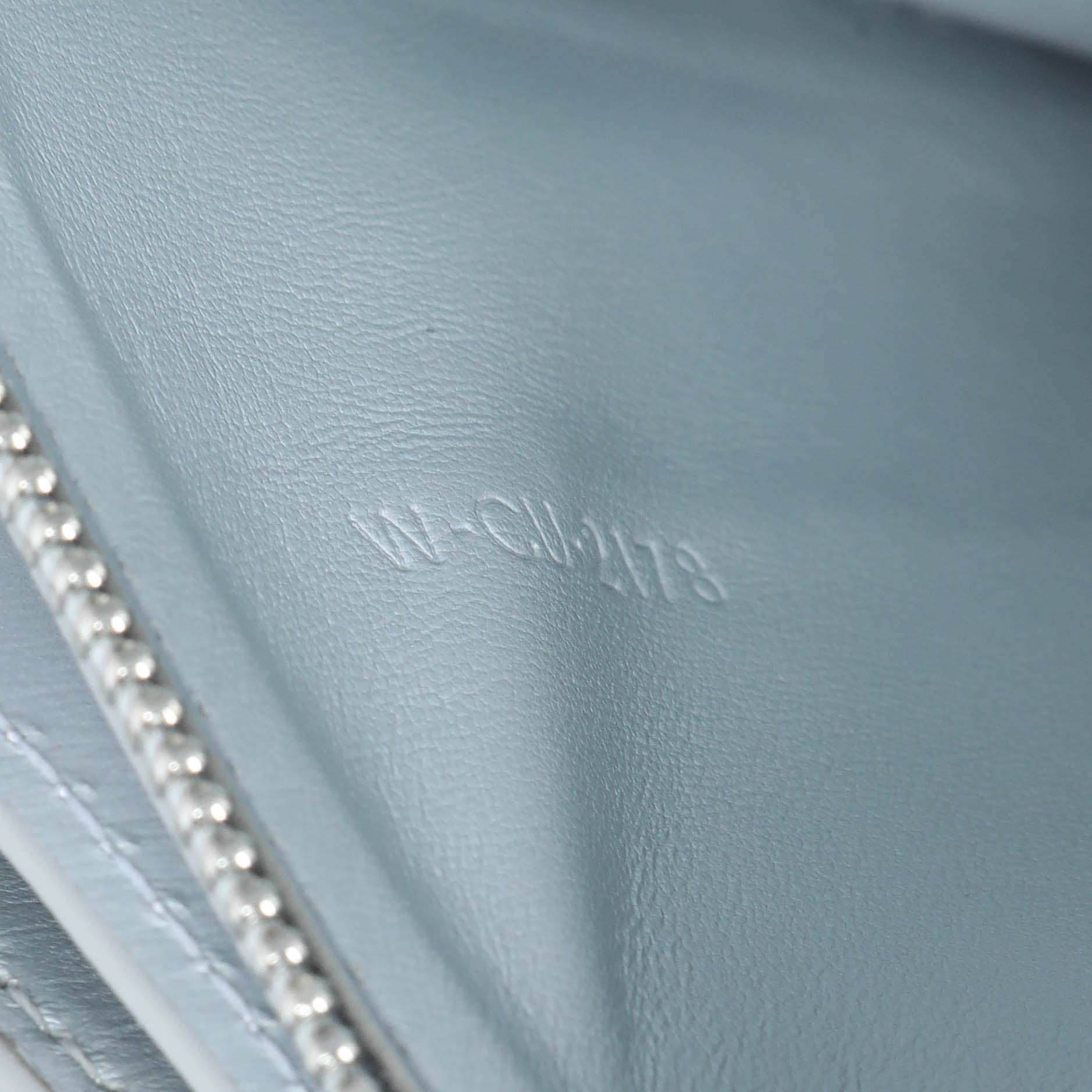 Exclusive Celine Pale Blue Box Calfskin Medium Classic Flap — Alternate View 7