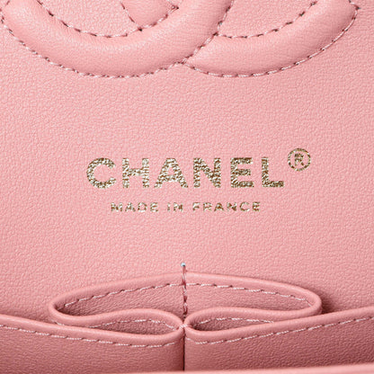 Exclusive Chanel Pink Caviar Small Classic Double Flap — Detail View
