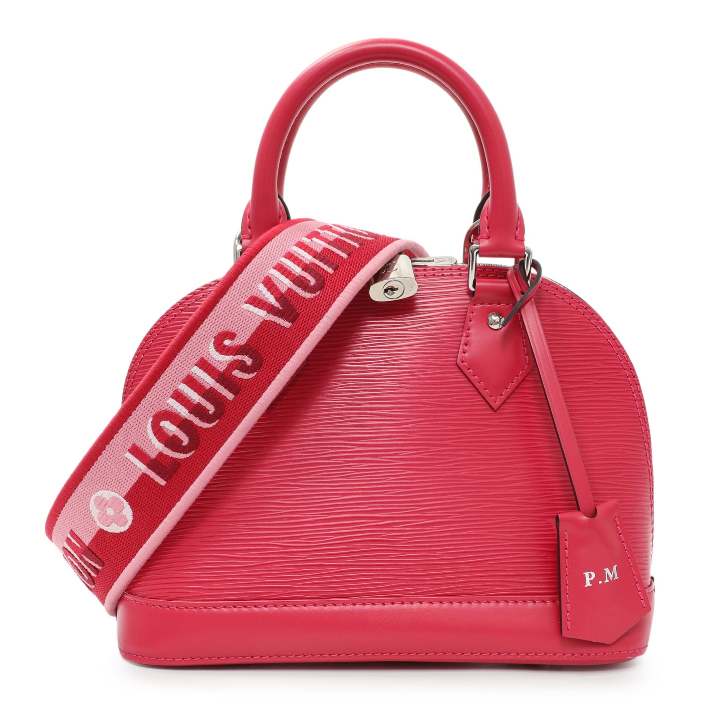 Exclusive Louis Vuitton Rose Pondicherry Epi Jacquard Alma BB — Front View