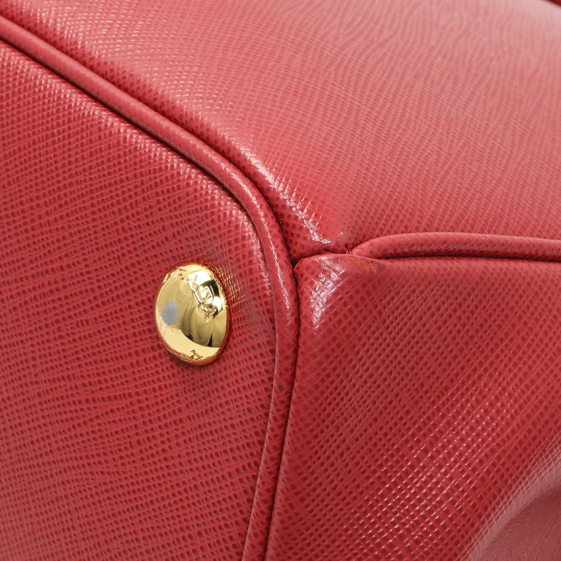 Exclusive Prada Red Saffiano Lux Parabole Tote — Alternate View 7