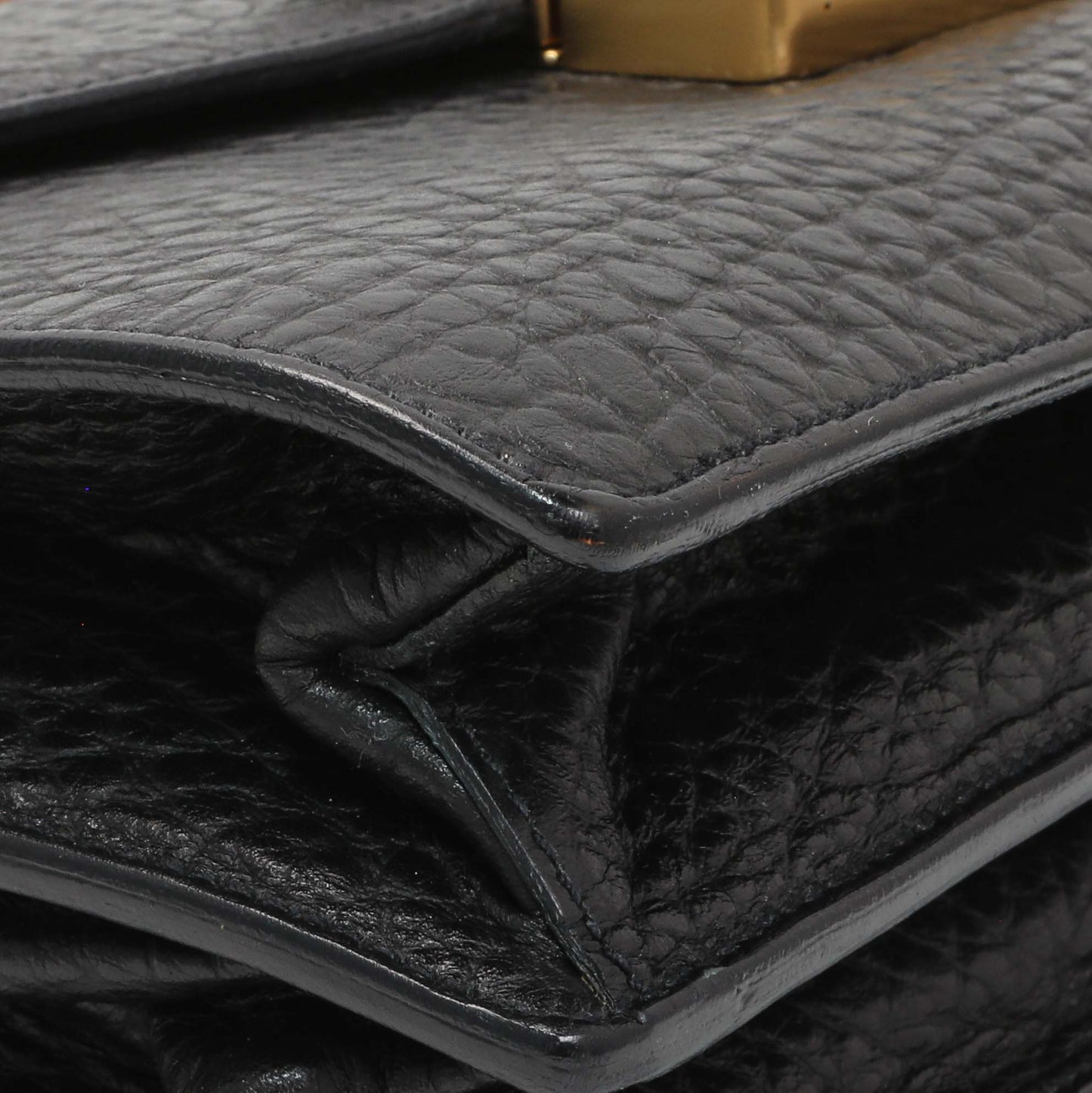 Exclusive Prada Black Calfskin Berlino Sound Semitracolla Bag — Top View