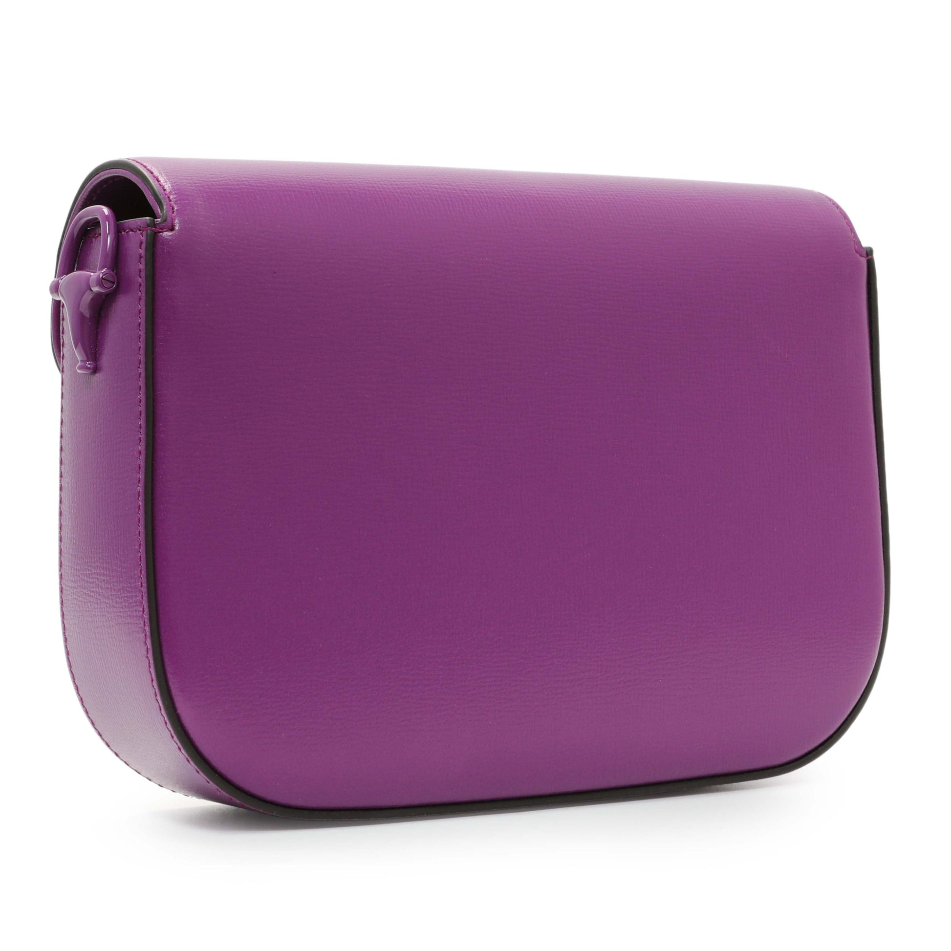 Exclusive Gucci Purple Calfskin Horsebit 1955 Small Shoulder Bag — Side View