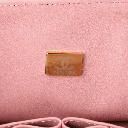 Exclusive Chanel Pink Caviar Small Classic Double Flap — Lifestyle View