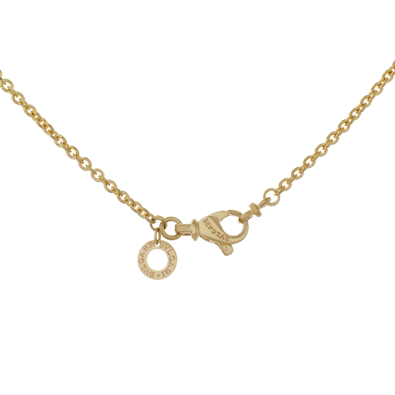 Exclusive Bulgari 18K Yellow Gold Allegra Pendant Necklace — Back View