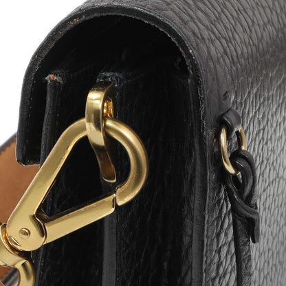 Exclusive Prada Black Calfskin Berlino Sound Semitracolla Bag — Alternate View 11