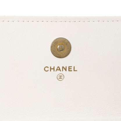 Exclusive Chanel White Caviar Quilted Flap Phone Holder With Chain — Alternate View 9