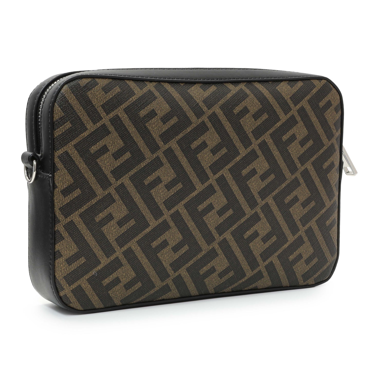 Exclusive Fendi Diagonal Brown FF Canvas Camera Case — Side View