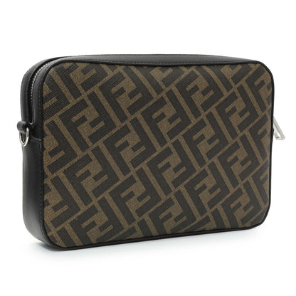 Exclusive Fendi Diagonal Brown FF Canvas Camera Case — Side View
