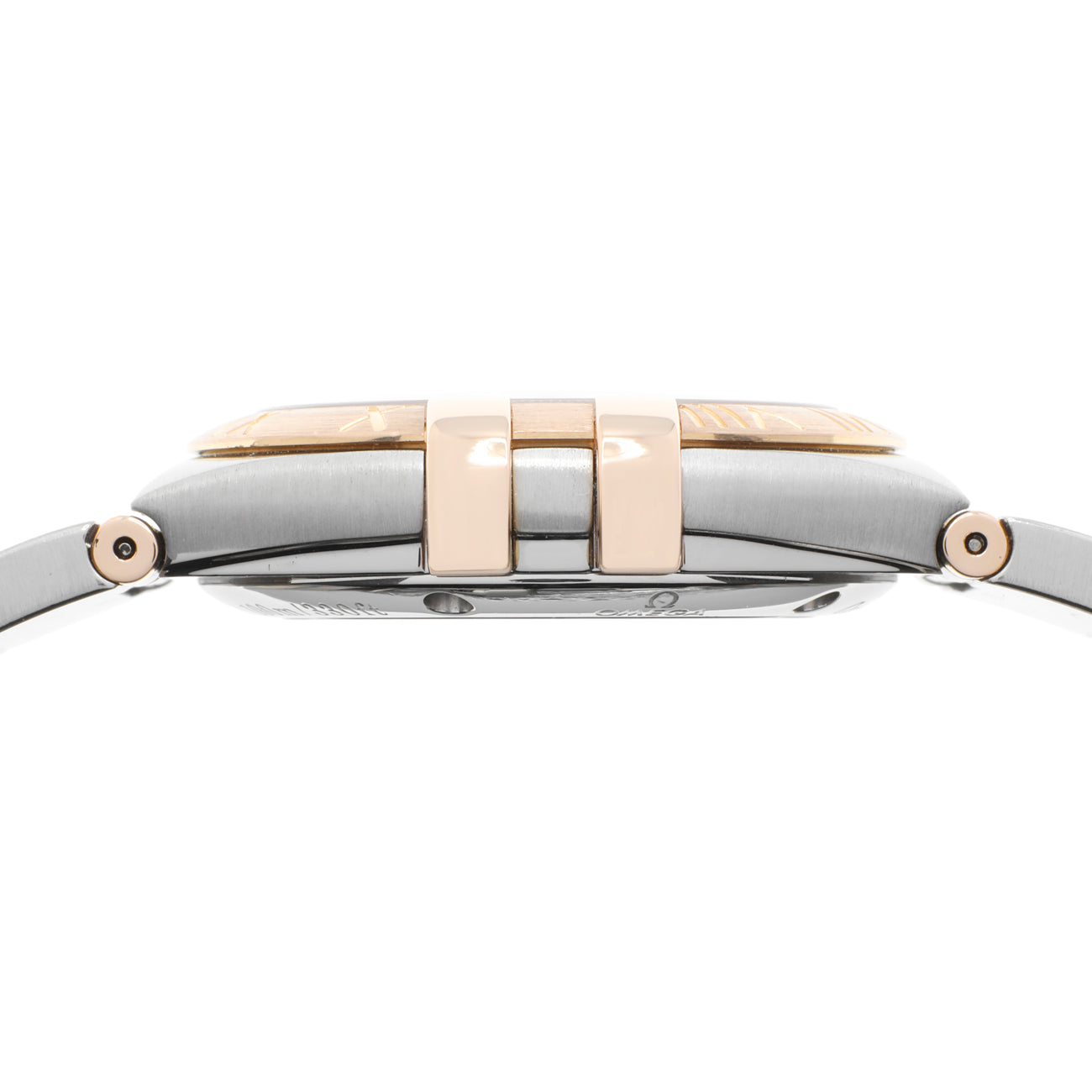 Exclusive Omega Stainless Steel 18K Rose Gold Constellation 123.20.35.20.52.001 — Top View