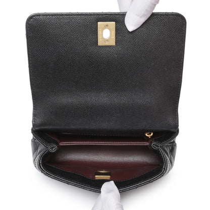 Exclusive Chanel Black Caviar Quilted Extra Mini Coco Handle — Alternate View 8