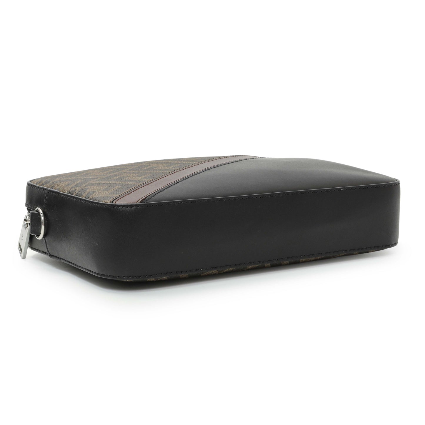 Exclusive Fendi Diagonal Brown FF Canvas Camera Case — Back View