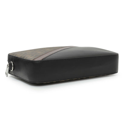 Exclusive Fendi Diagonal Brown FF Canvas Camera Case — Back View