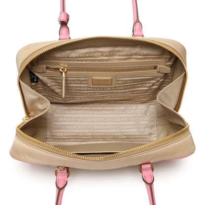 Exclusive Prada Camel Re-Nylon Saffiano Medium Re-Edition 1978 Tote — Top View