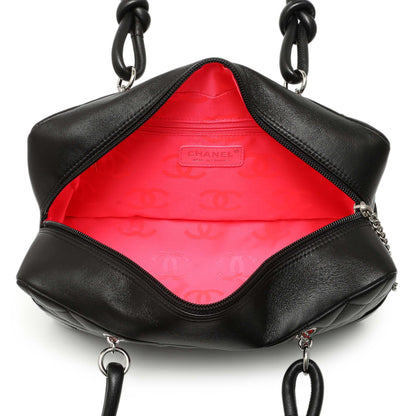 Exclusive Chanel Black Quilted Calfskin Large Cambon Bowler — Top View