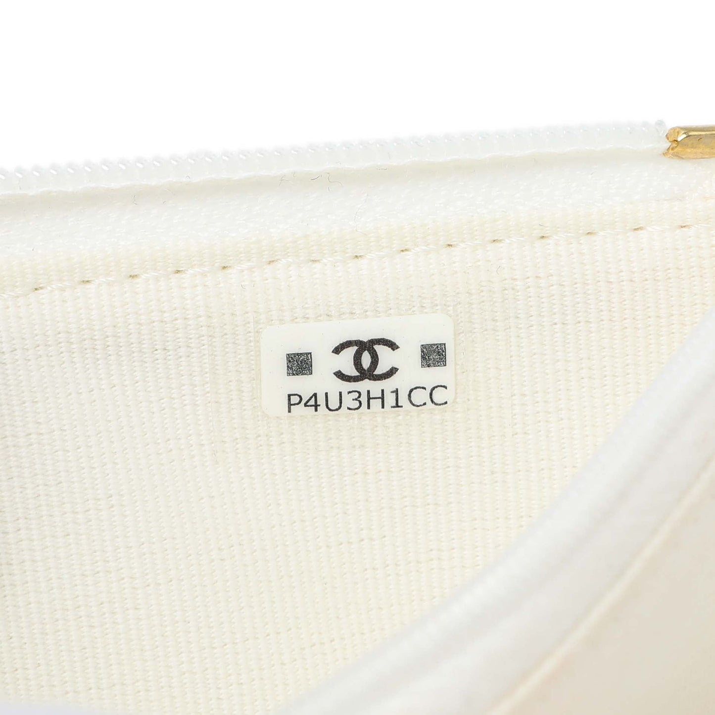 Exclusive Chanel White Caviar Quilted Flap Phone Holder With Chain — Alternate View 11