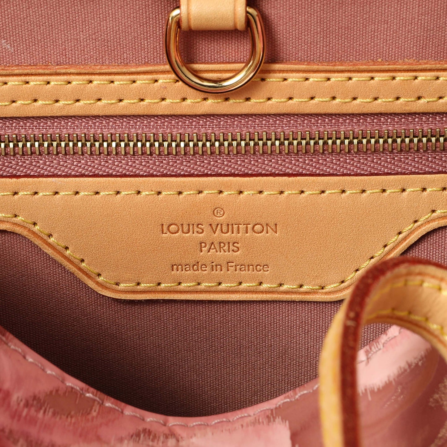 Exclusive Louis Vuitton Rose Velours Vernis Ikat Catalina Tote — Detail View