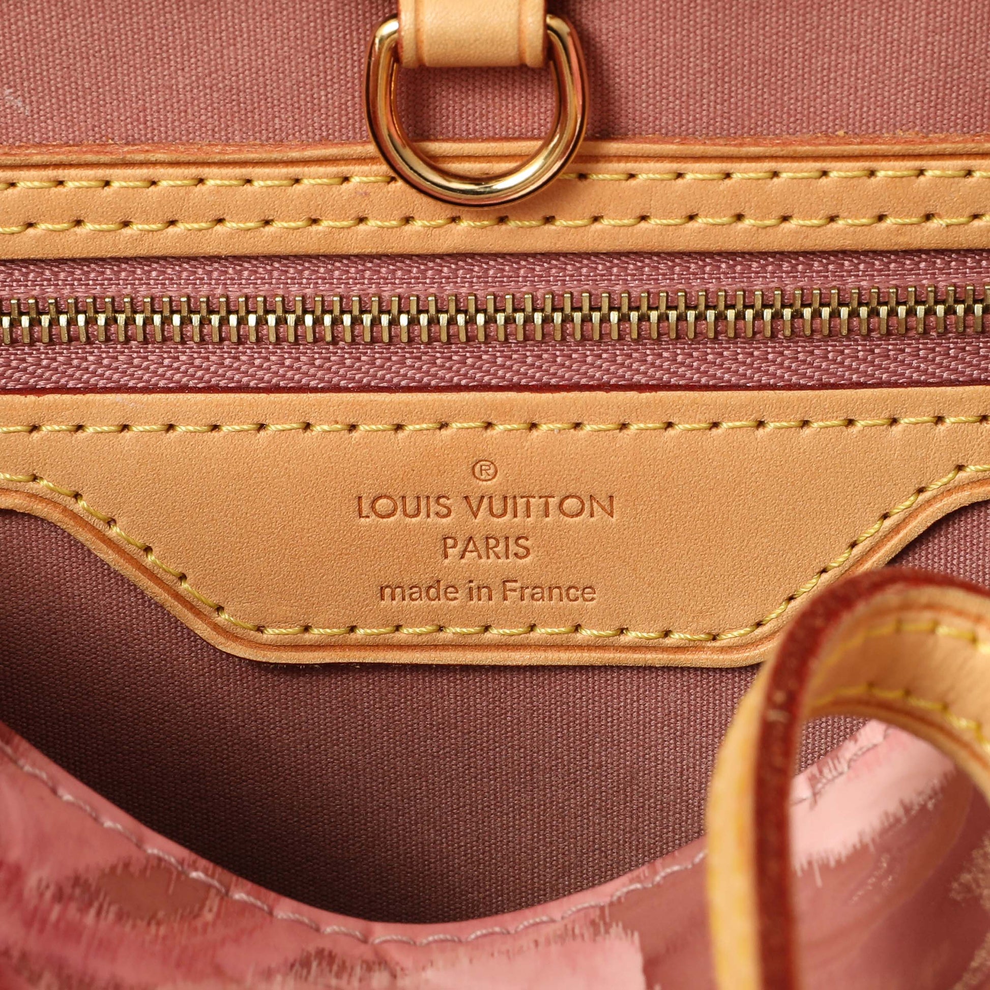Exclusive Louis Vuitton Rose Velours Vernis Ikat Catalina Tote — Detail View