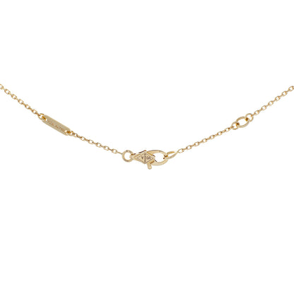 Exclusive Van Cleef & Arpels 18K Yellow Gold Mother of Pearl Sweet Alhambra Pendant Necklace — Side View
