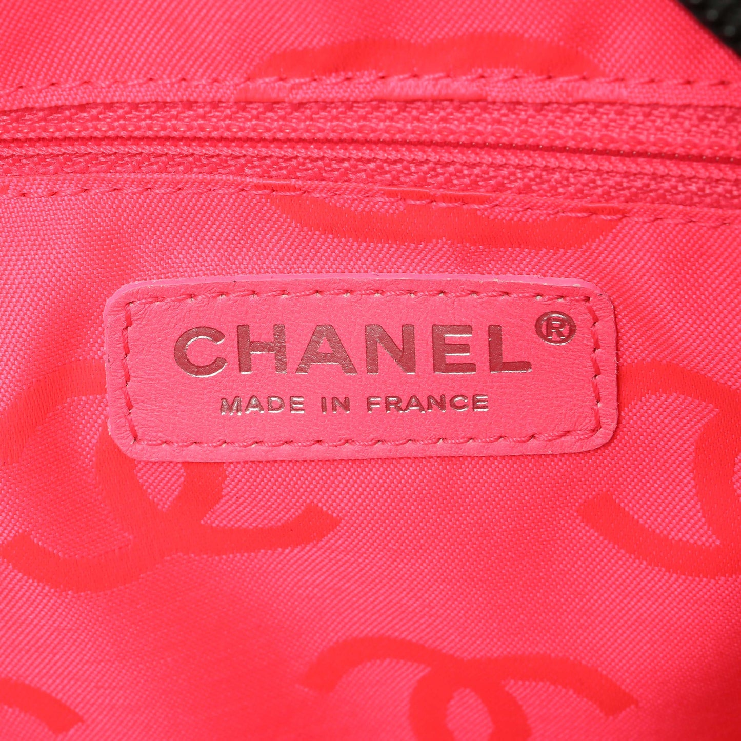 Exclusive Chanel Black Quilted Calfskin Large Cambon Bowler — Detail View