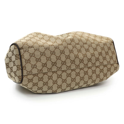 Exclusive Gucci Brown Monogram Medium Sukey — Back View