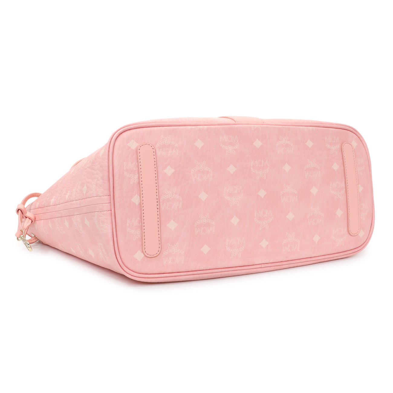 Exclusive MCM Pink Visetos Medium Liz Reversible Shopper Tote — Back View