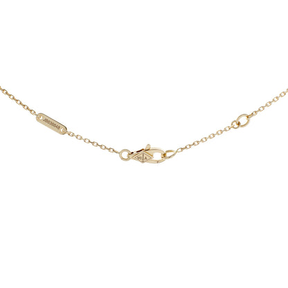 Exclusive Van Cleef & Arpels 18K Yellow Gold Mother of Pearl Sweet Alhambra Pendant Necklace — Back View