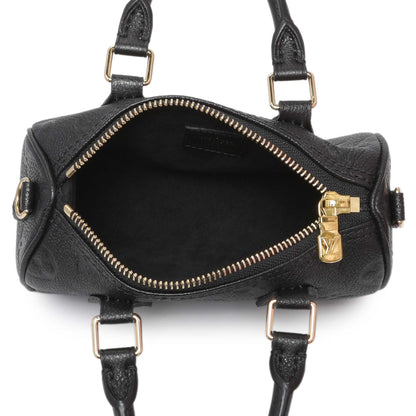 Exclusive Louis Vuitton Black Empreinte Monogram Nano Speedy — Top View