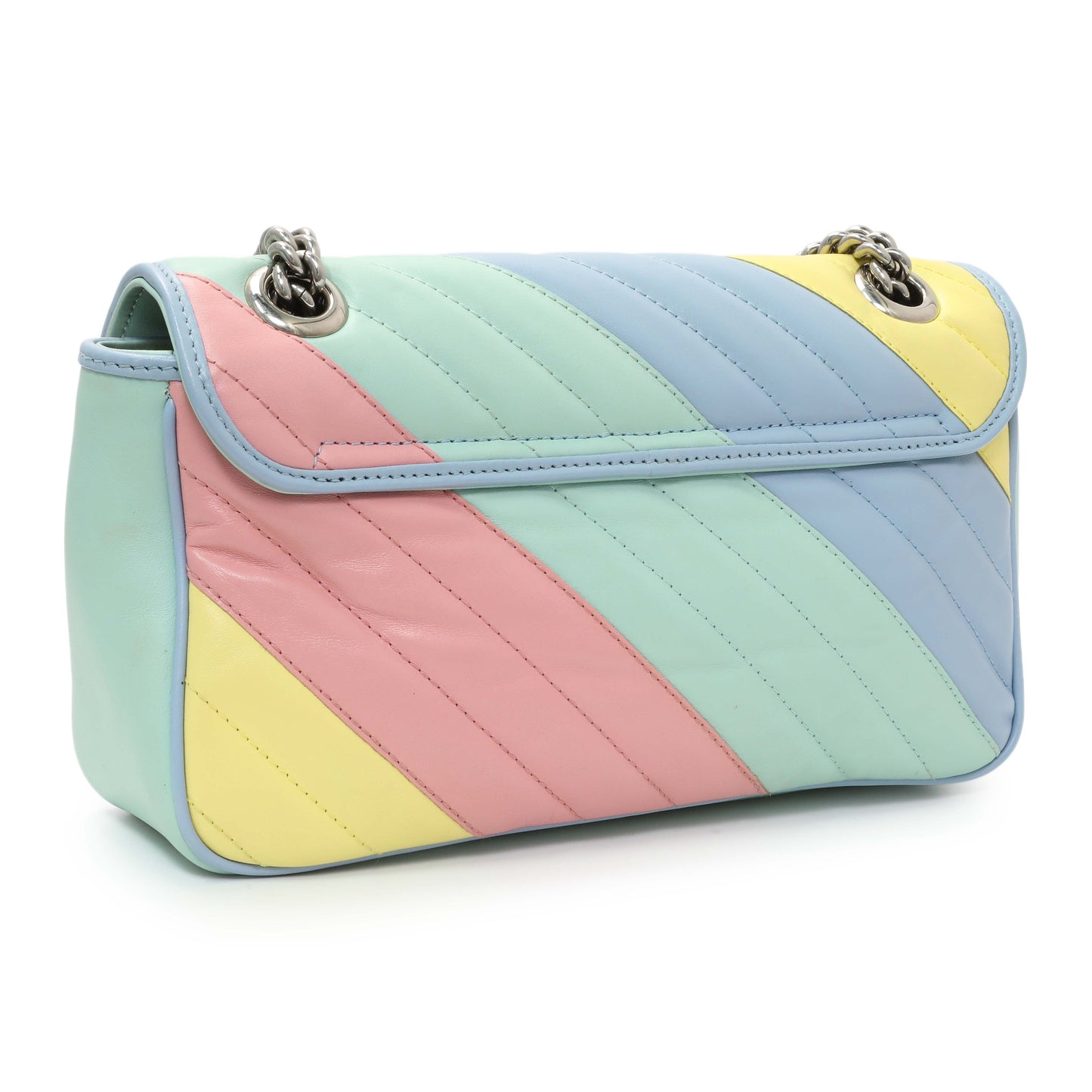 Exclusive Calfskin Matelasse Diagonal Small GG Marmont Shoulder Bag — Side View
