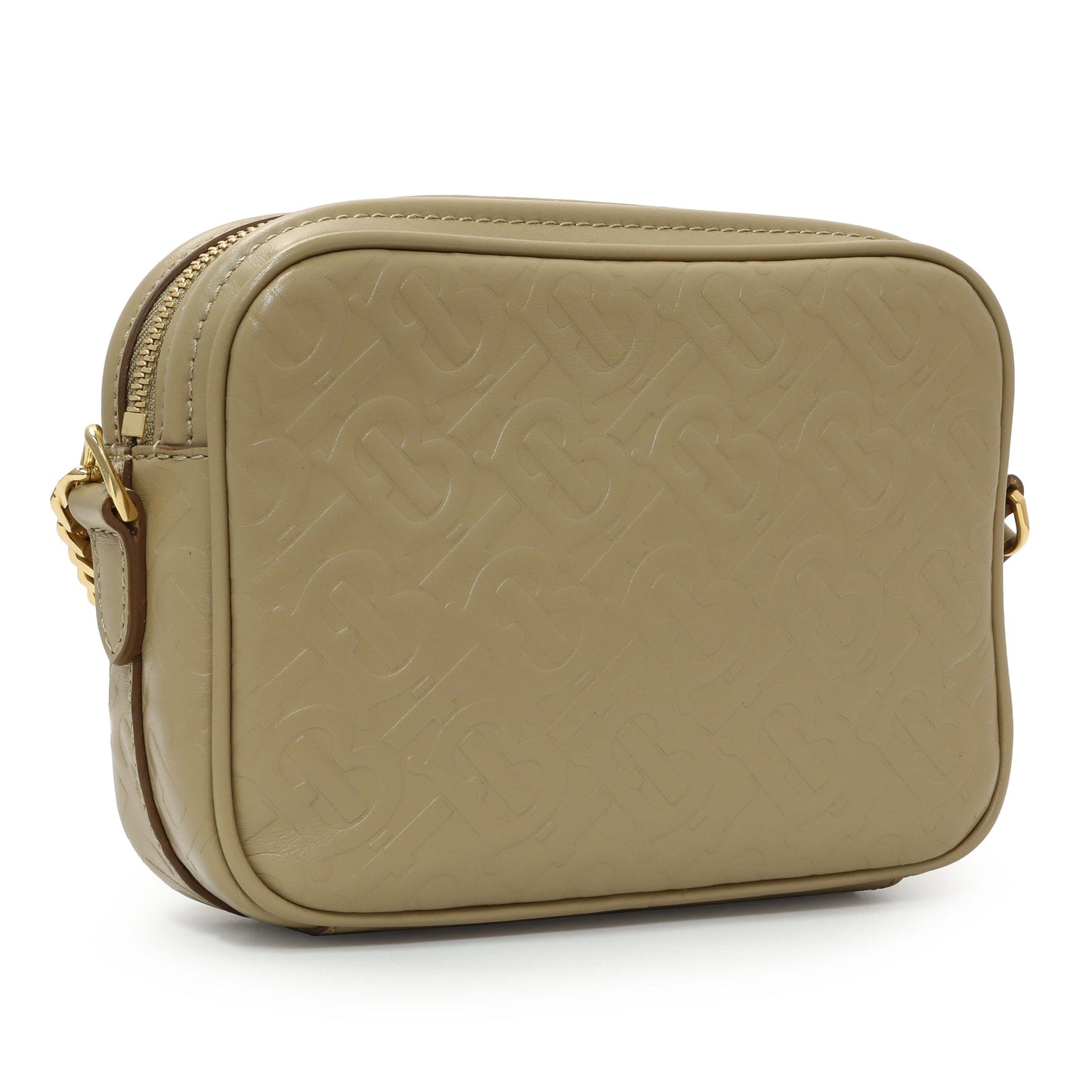 Exclusive Burberry Monogram Embossed Calfskin Camera Chain Bag — Side View