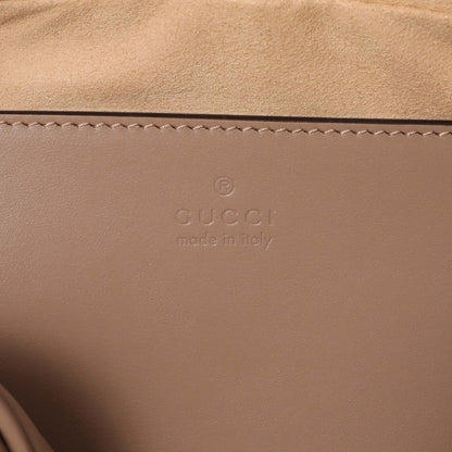 Exclusive Gucci Porcelain Rose Calfskin Matelasse Small GG Marmont Chain Shoulder Bag — Lifestyle View