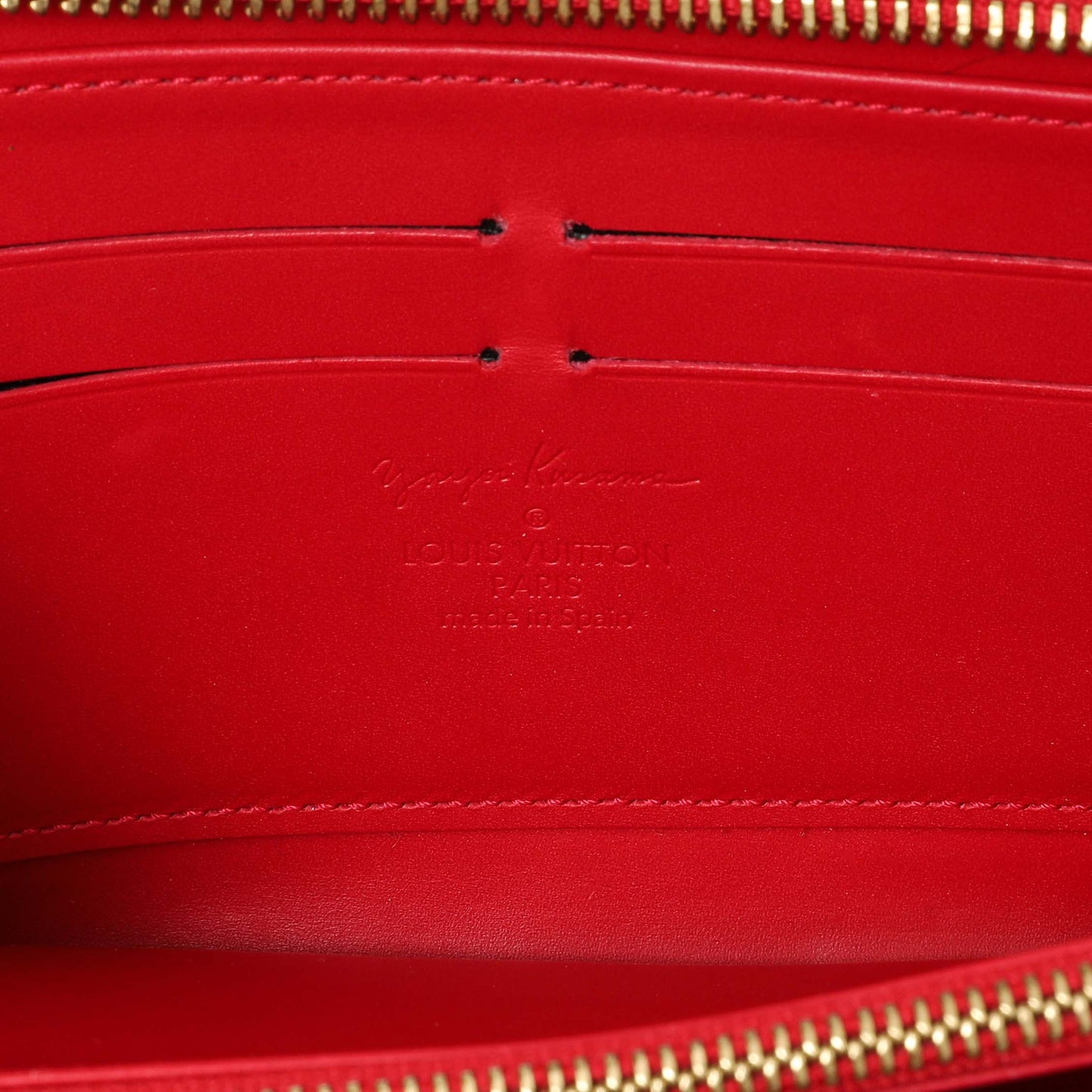Exclusive Louis Vuitton Yayoi Kusama Red Vernis Infinity Dots Zippy Wallet — Alternate View 13