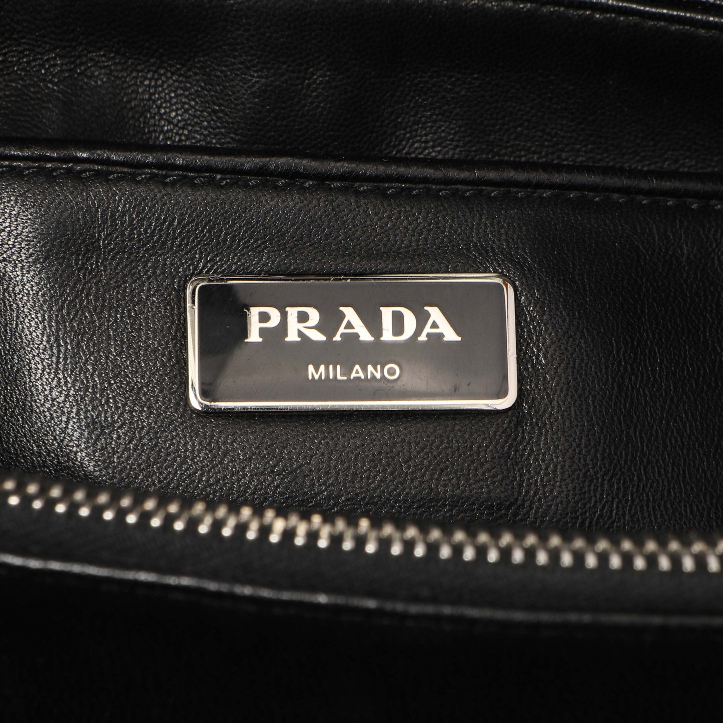 Exclusive Prada Black Nappa Gaufre Double Handle Tote — Alternate View 9