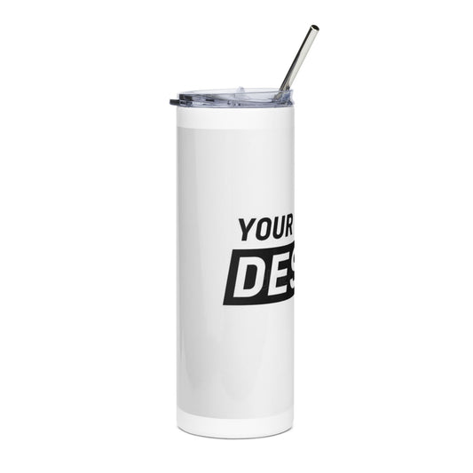 20oz Stainless Steel Tumbler — Customizable 'Your Design Here' Travel Cup