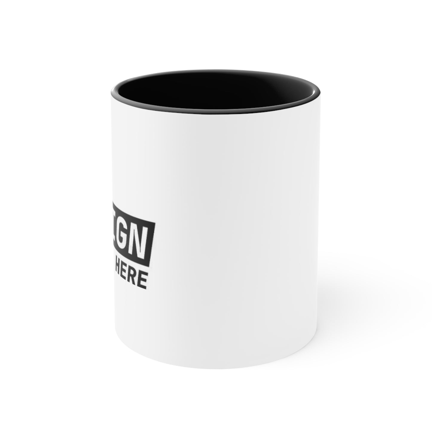 Accent Mug — Customizable Pink Interior Coffee Cup | Your Design Here