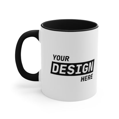 Accent Mug — Customizable Pink Interior Coffee Cup | Your Design Here