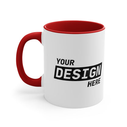 Accent Mug — Customizable Pink Interior Coffee Cup | Your Design Here
