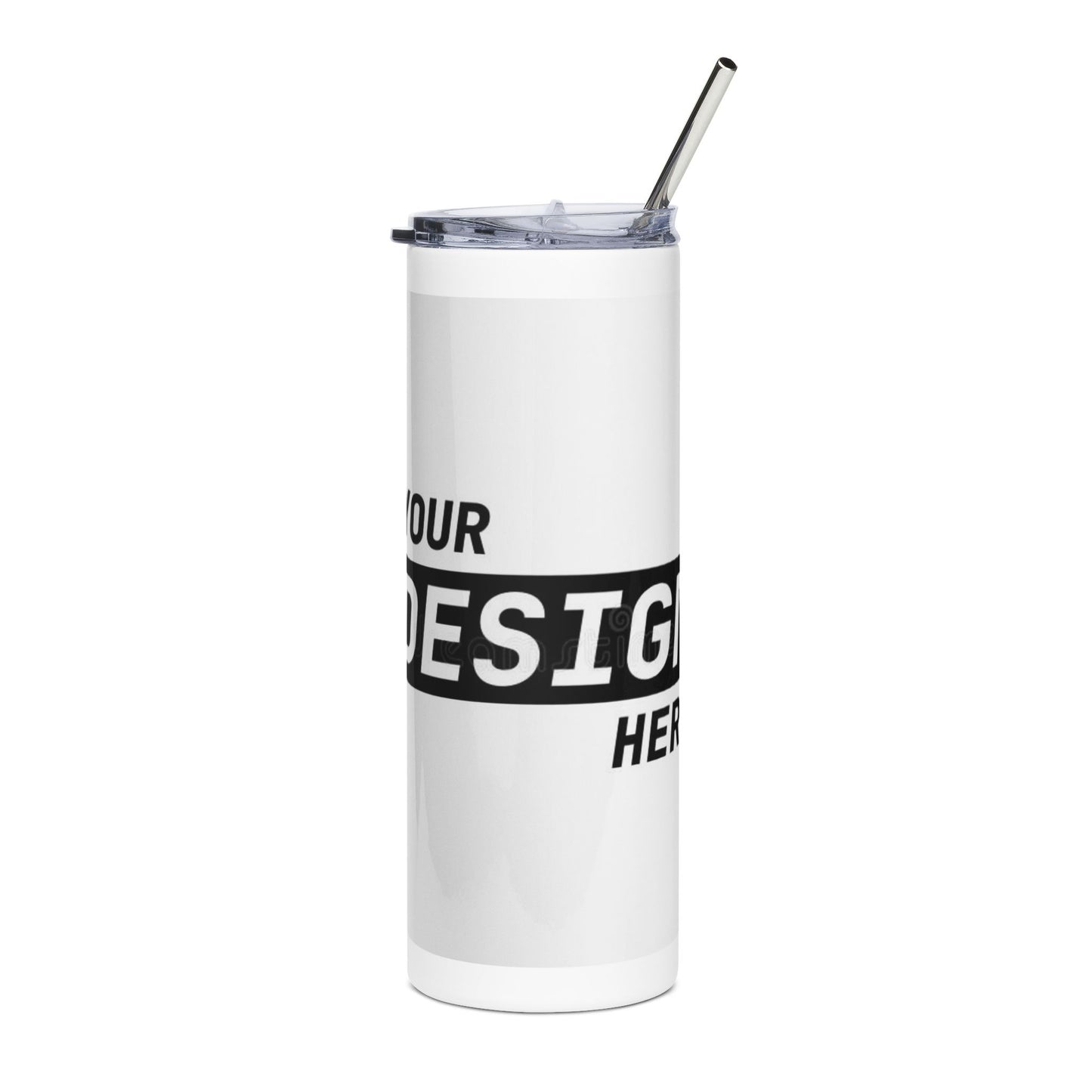 20oz Stainless Steel Tumbler — Customizable 'Your Design Here' Travel Cup