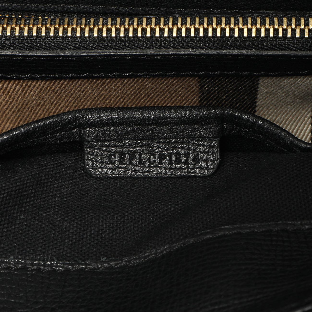 Exclusive Burberry Black Derby Calfskin House Check Medium Camberley — Alternate View 11