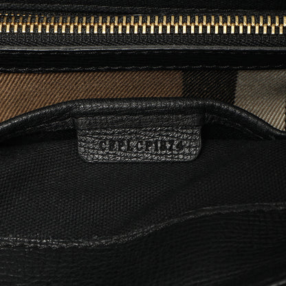 Exclusive Burberry Black Derby Calfskin House Check Medium Camberley — Alternate View 11