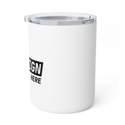 Insulated Coffee Mug 10oz - Customizable White Travel Tumbler