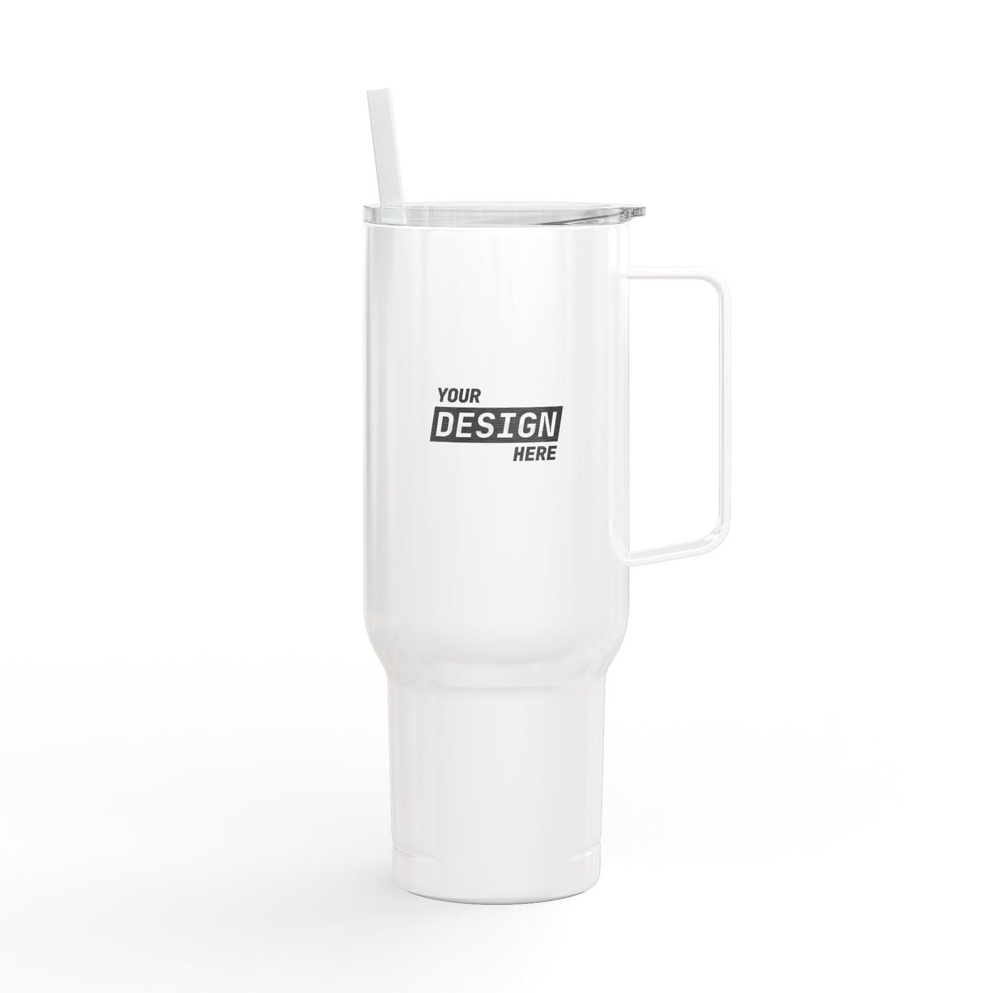 40oz Insulated Tumbler with Lid & Straw — Engraved Travel Mug