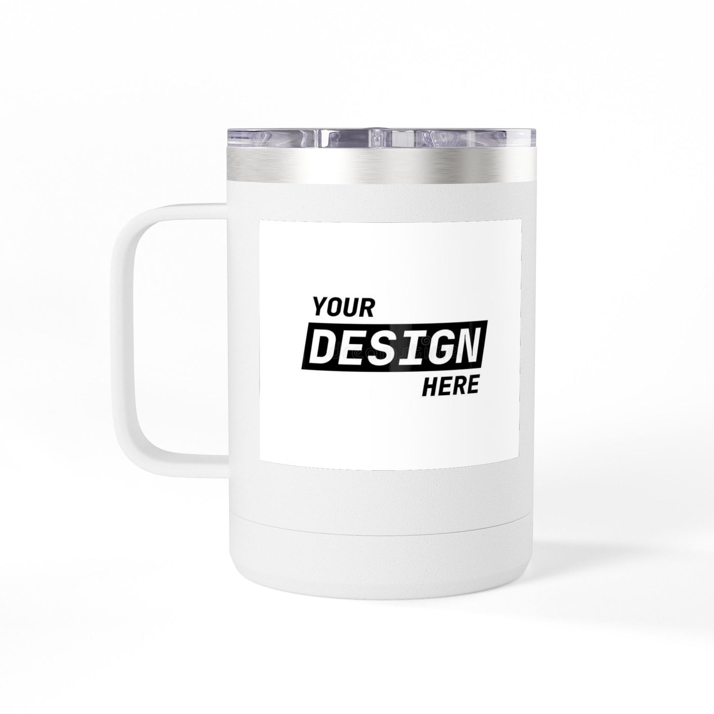 15oz Insulated Coffee Tumbler Mug – Stainless Travel Mug with Handle