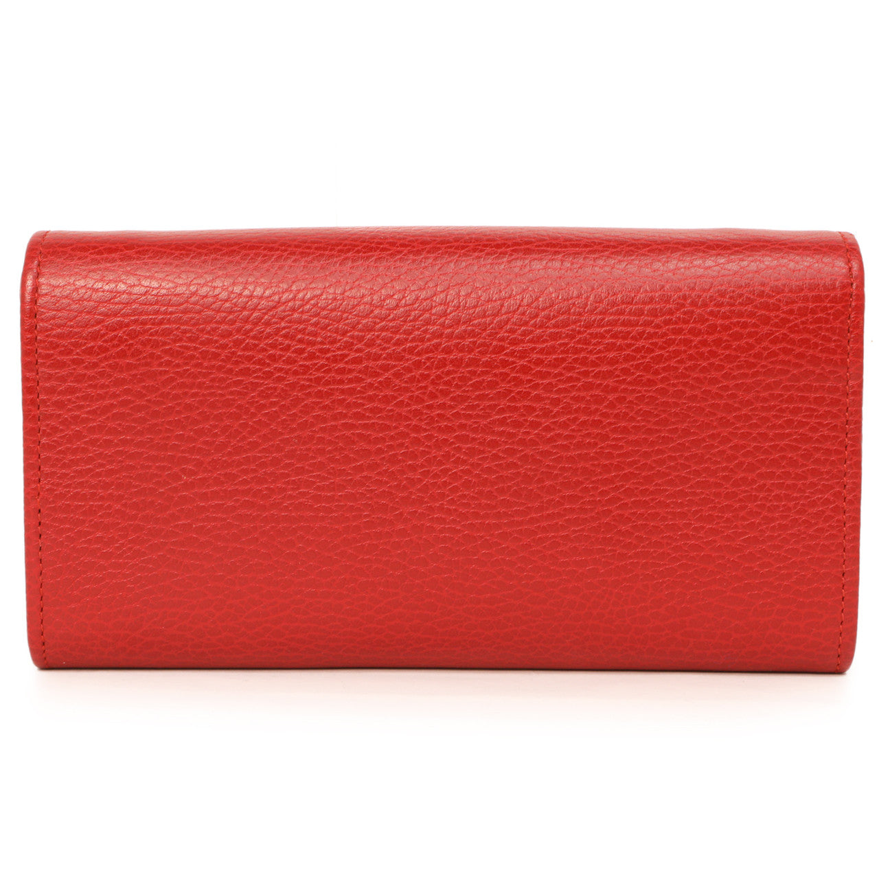 Exclusive Gucci Red Dollar Calfskin Petite GG Marmont Chain Wallet — Side View