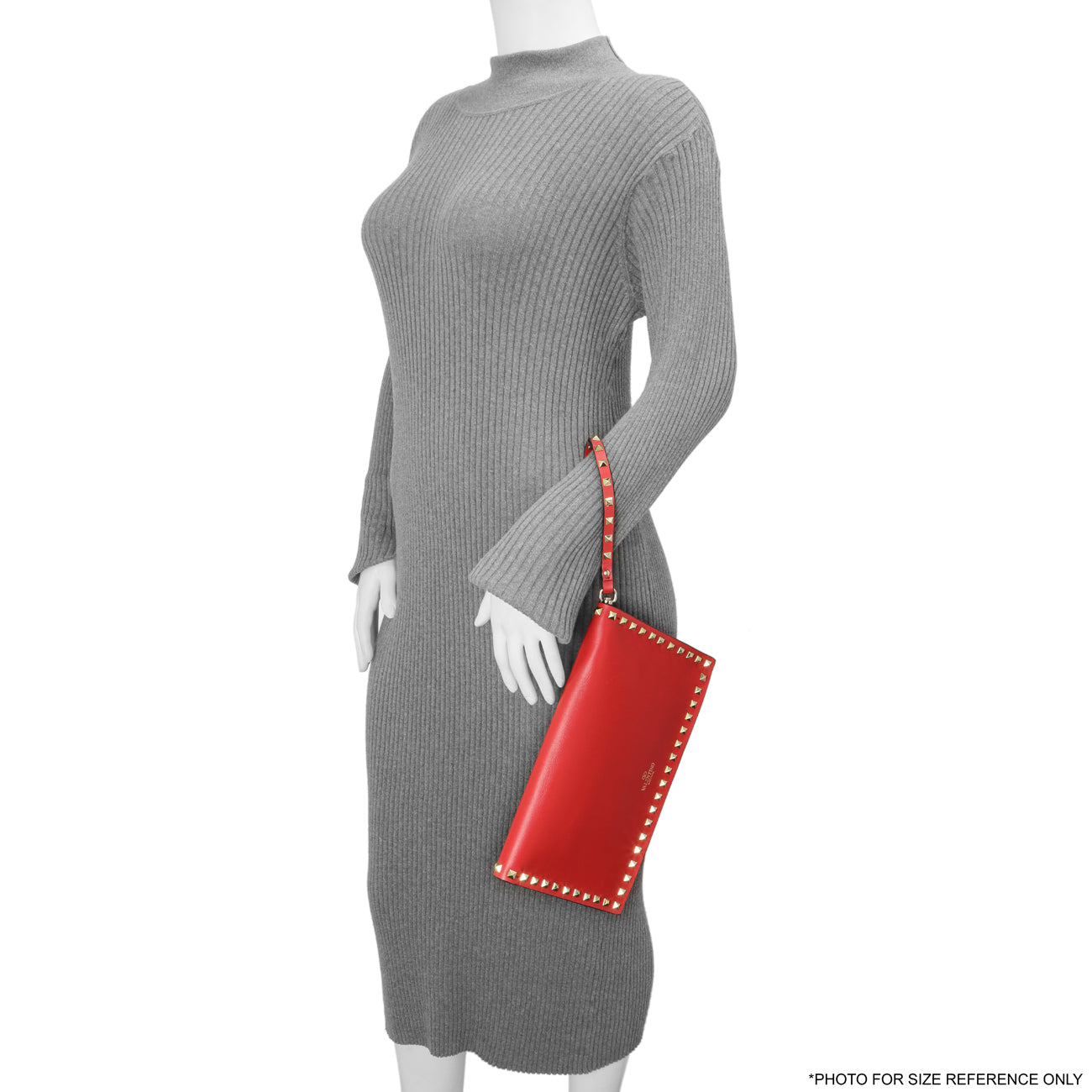 Exclusive Valentino Red Nappa Rockstud Wristlet Clutch — Alternate View 11