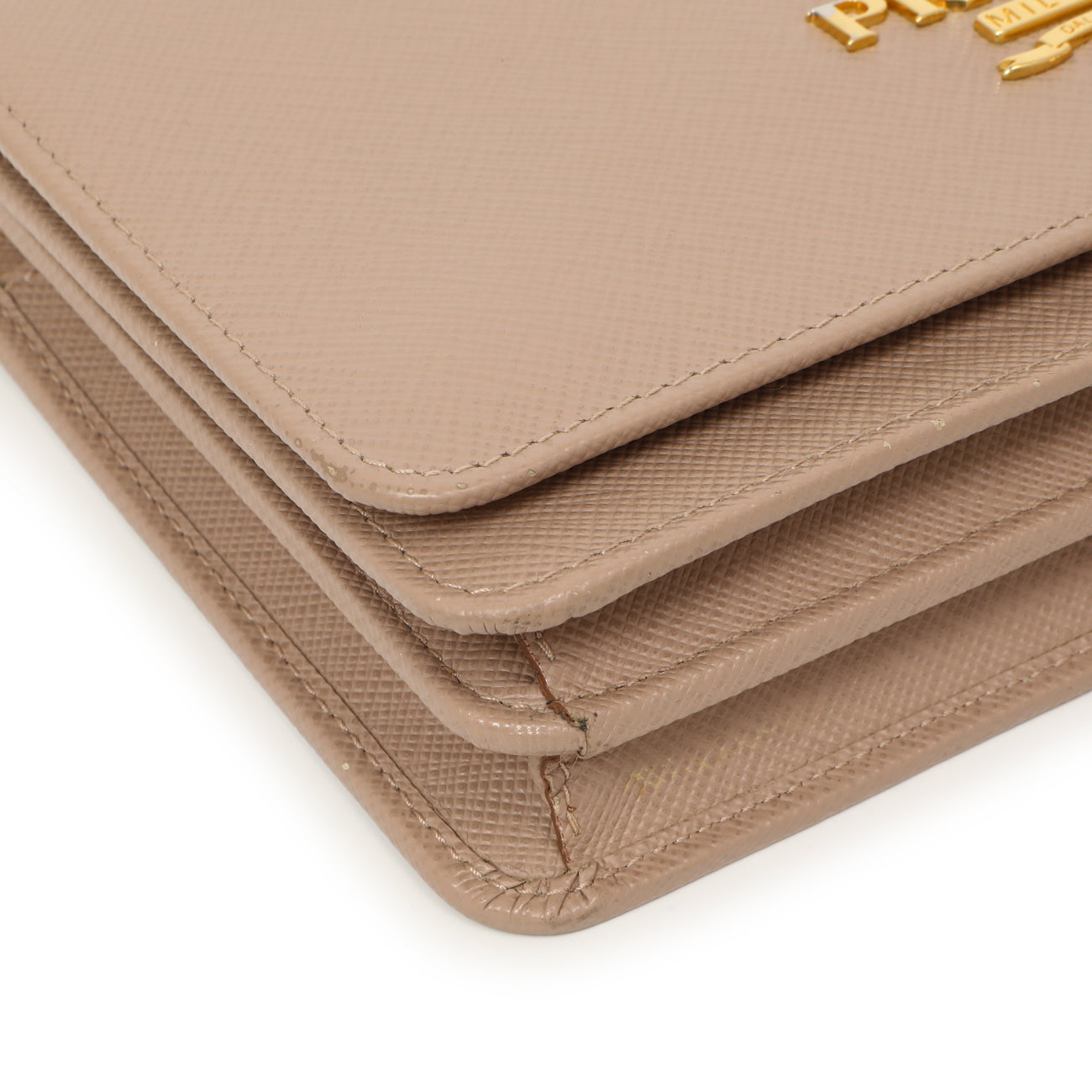 Exclusive Prada Cammeo Saffiano Lux Chain Wallet — Detail View