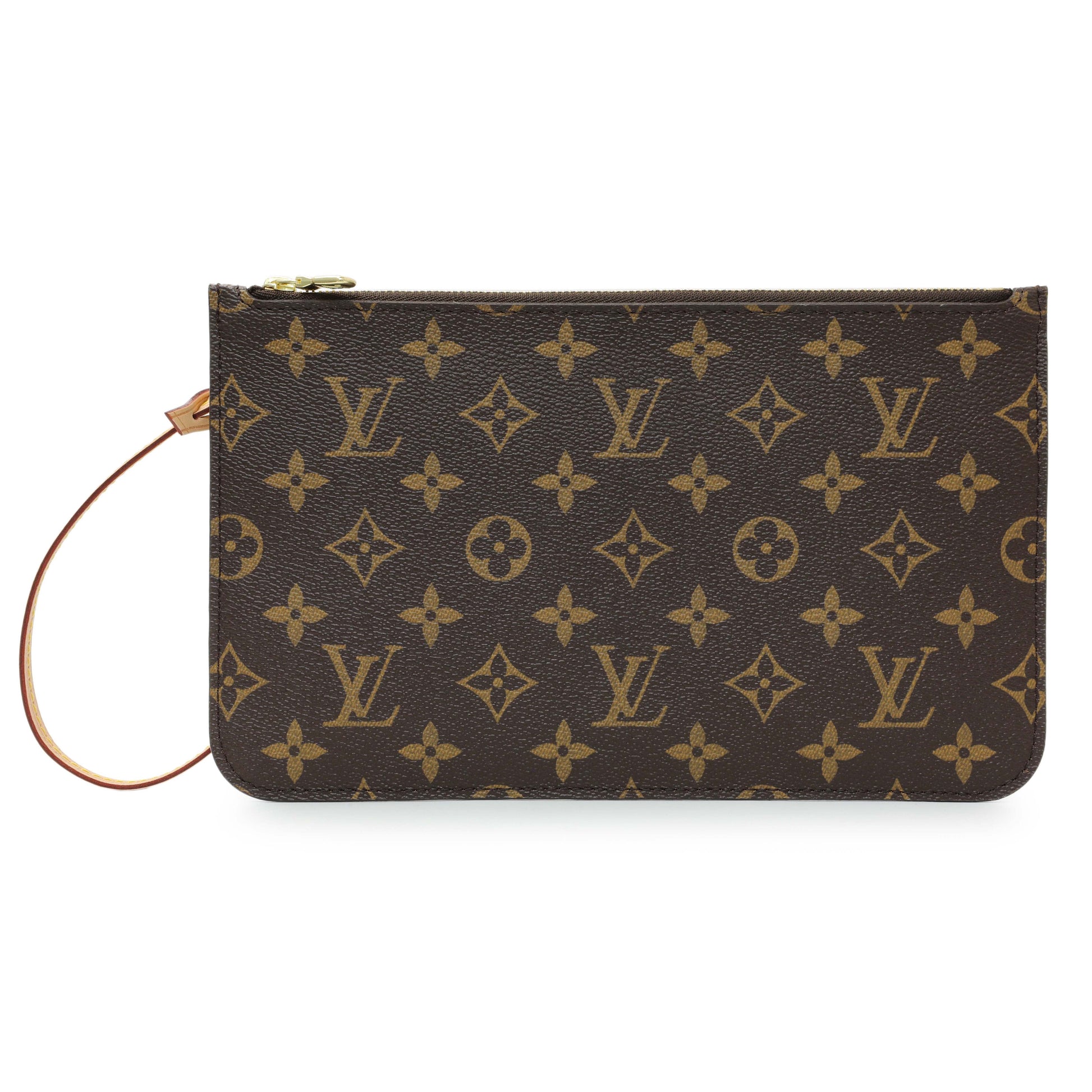 Exclusive Louis Vuitton Monogram Neverfull MM GM Pochette — Front View